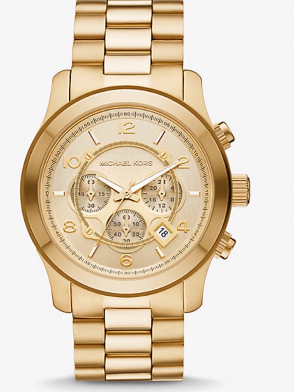 Michael Kors Gold Stainless Steel Chronograph Bracelet Watch